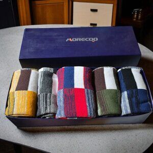 NIB MORECOO OSFA Men's Dress/Casual Socks in a box